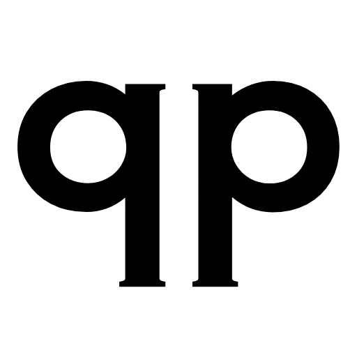 Svart qp media logo