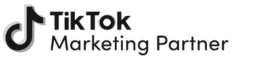 TikTok Marketing Partner logo med musikknotat-symbol og teksten 'TikTok Marketing Partner'.